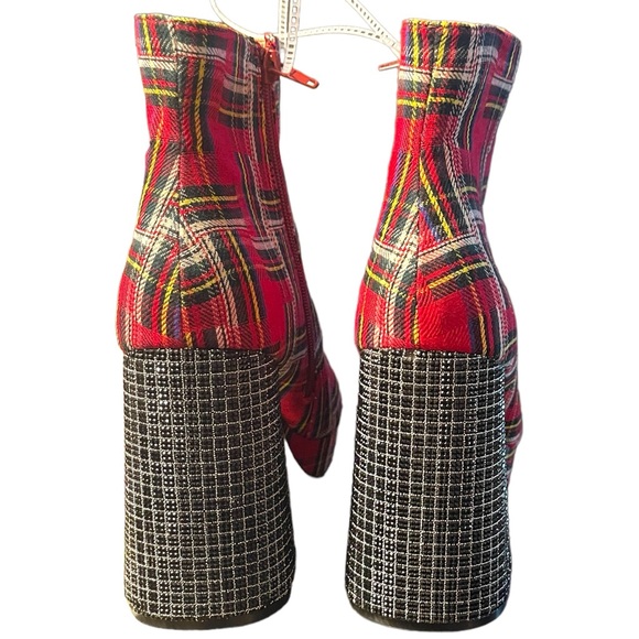 Betsy Johnson RAYLAN Plaid Platform Bootie Size 9 - Picture 12 of 15